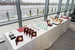 Awards table on May 1 in the Samberg Center, Chang Building (Photo: Justin Knight Photography)